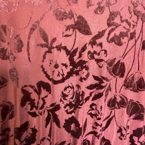 GNW Top Purple Sz M Velvet Burnout Fairy Grunge Whimsigoth Cutout Asymmetrical - Picture 5 of 10